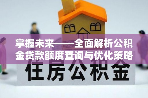 武进掌握未来——全面解析公积金贷款额度查询与优化策略