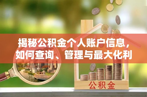 武进揭秘公积金个人账户信息，如何查询、管理与最大化利用